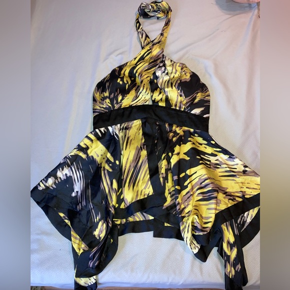 Multi-Colored bebe size M Halter Top - Picture 1 of 7